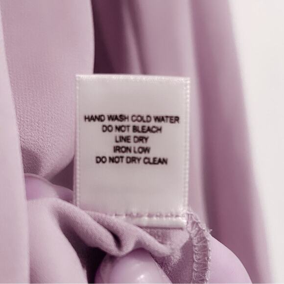 Double Zero Blouse Top Size Medium Blush Open Back Laced Bodice Bell Sleeve - Picture 8 of 8